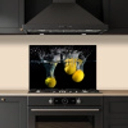 Citroen - Fruit - Stilleven - Water - Geel keuken achterwand spatscherm klein -sfeer1