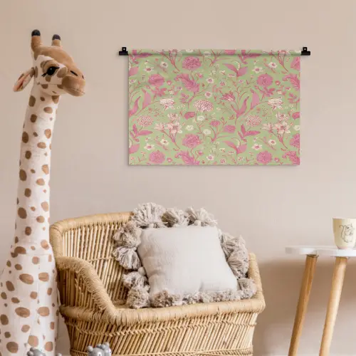 Classic - Pink - Mint Wandkleed katoen klein 269 -wsfeer5_kind