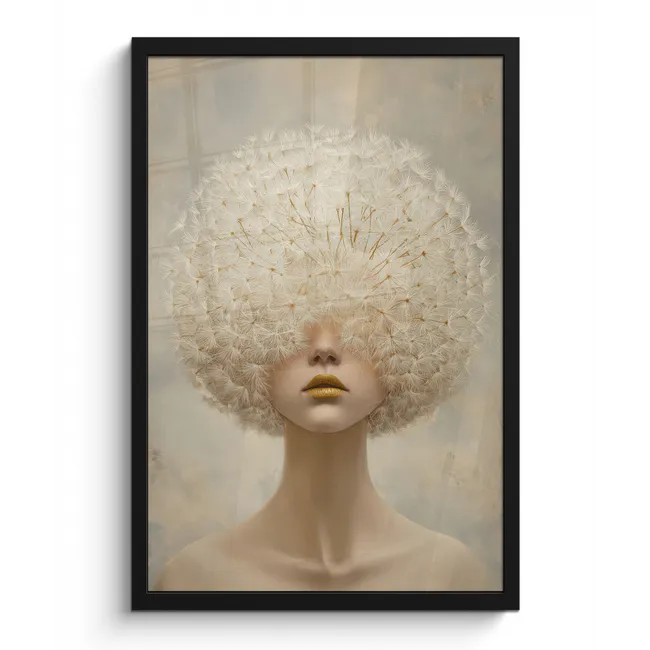 Bilder mit Rahmen - Dreamy - Beige - Löwenzahnsamen