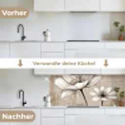 Modern - Design - Wit keuken achterwand 2 middel -voor-na_DE