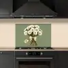 Lint - Boeket - Groen - Quote keuken achterwand spatscherm klein -sfeer1