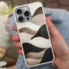 Golven - Abstract - Beige Hoesje iPhone 16 Pro Max met koord klein -sfeer3