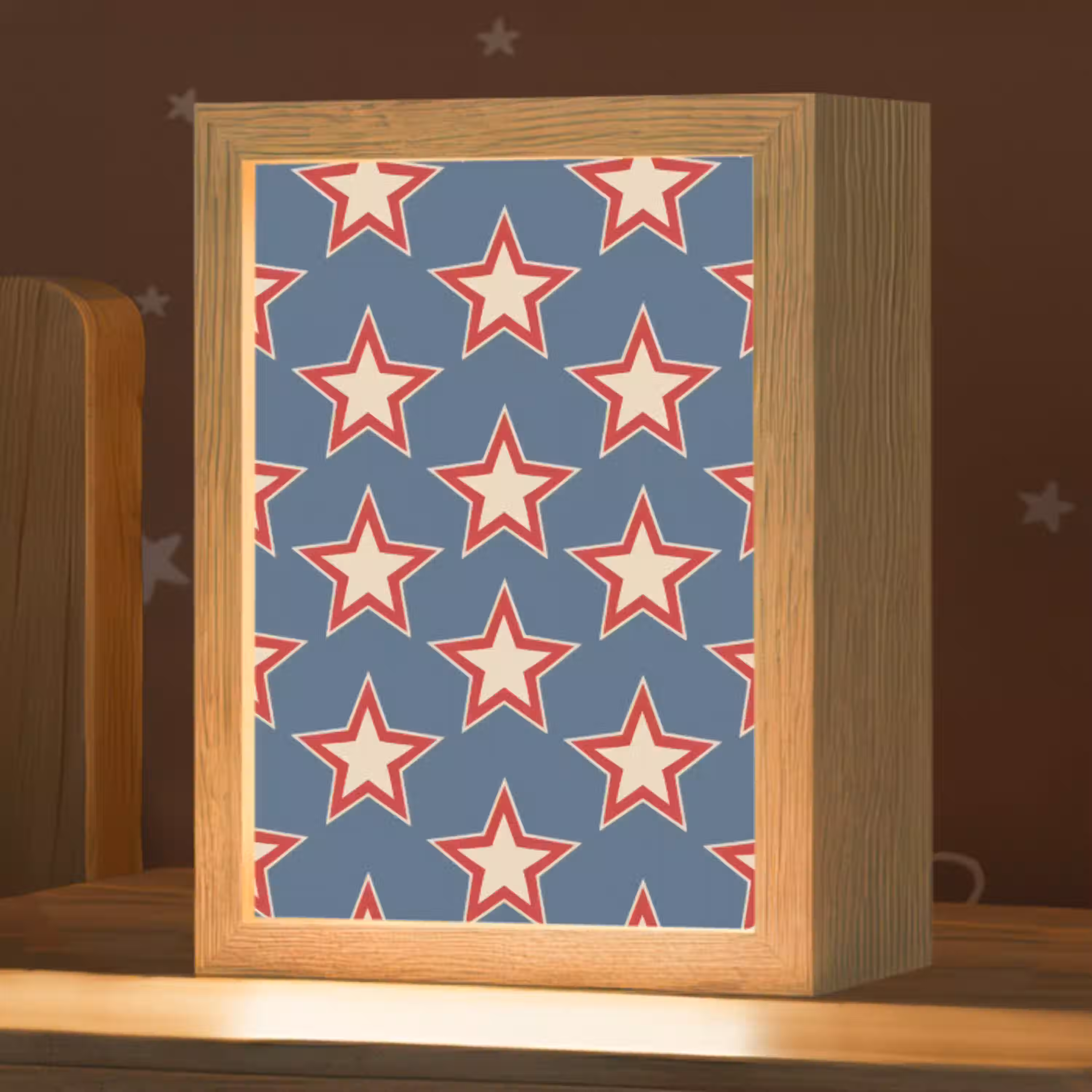 Ster - Klassiek - Blauw Light Box met kabel (Kinderlampje) klein 904 -zzz_3d_website