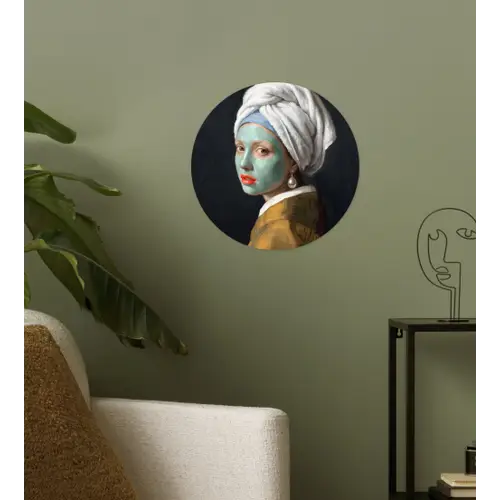 Iconisch - Modern - Kleurrijk Wandcirkel behangsticker klein -sfeer2