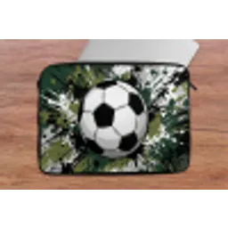 Voetbal - Verf - Spetters - Groen laptophoes neopreen klein -tafel