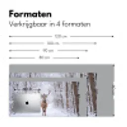 Hert - Winter - Bos - Natuur - Wit Muismat XXL klein -sfeer5