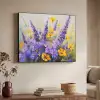 Lavendel - Bloemen - Natuur - Kunst Textielframe zwart klein -sfeer3