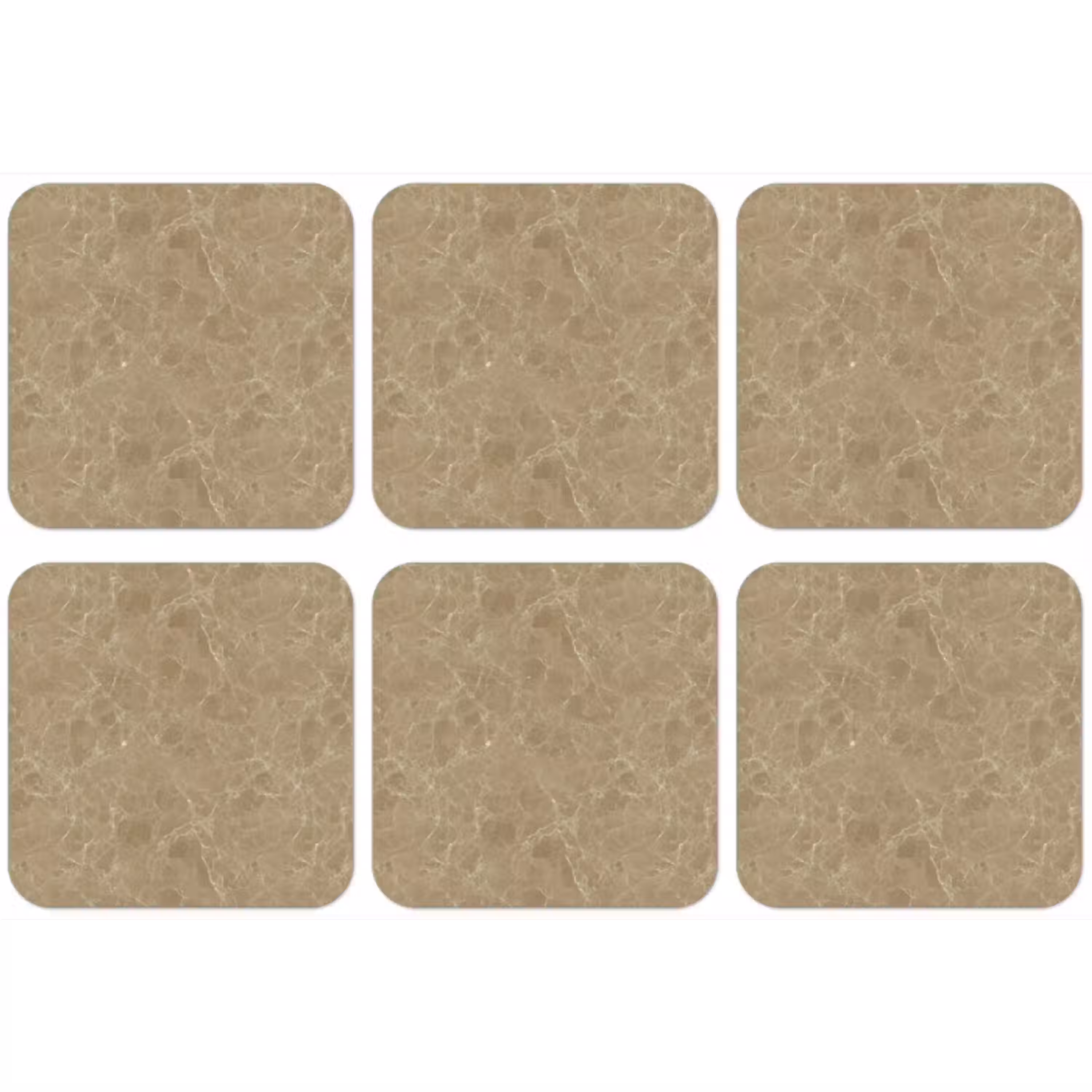 Beige - Marmer - Witte aders onderzetter kurk middel 366 -zkaufland3dotto