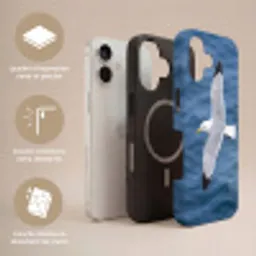 Zeemeeuw - Oceaan - Blauw Toughcase MagSafe Apple iPhone 17 klein -USP_Lagen_FR