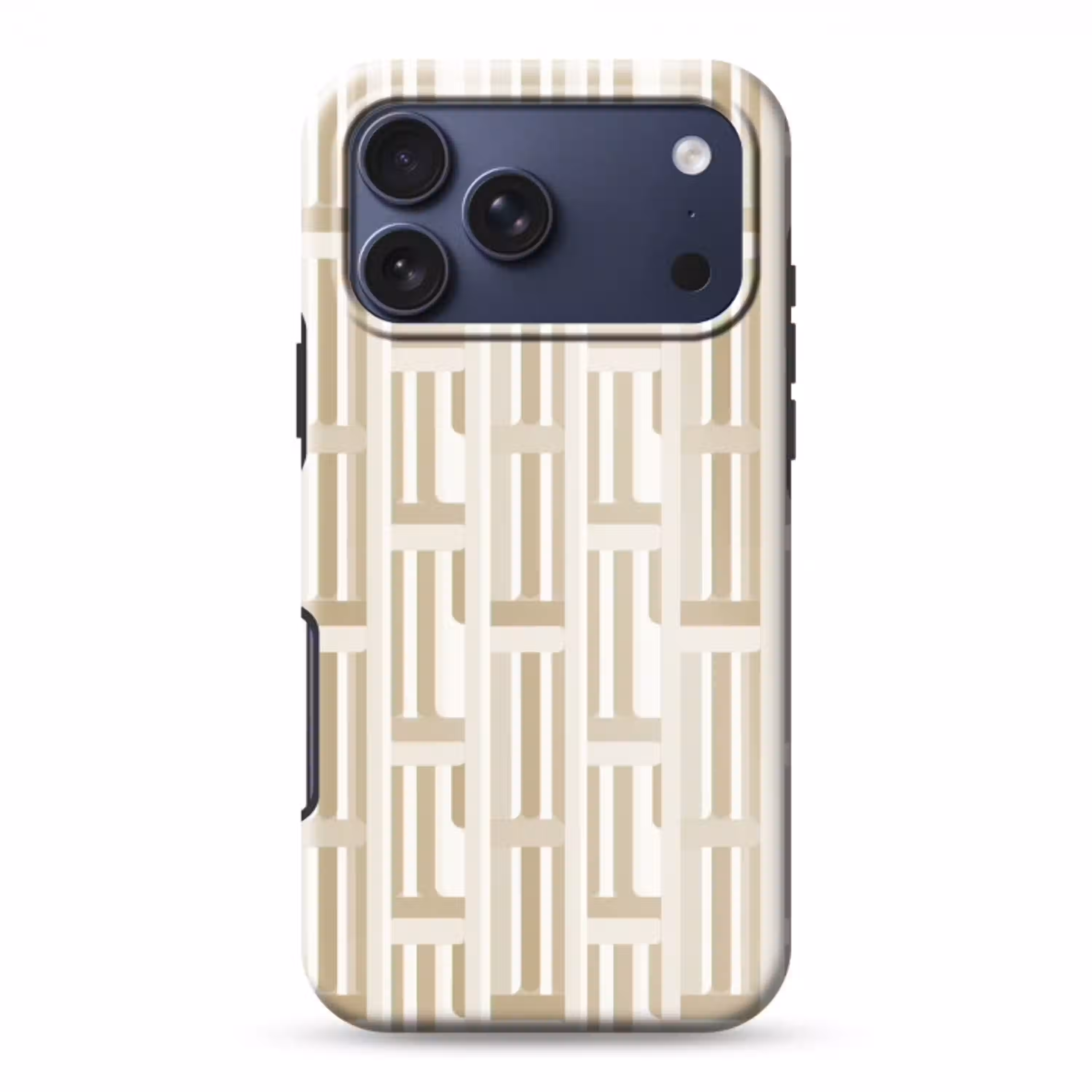 Modern - Geometrisch - Beige Toughcase MagSafe Apple iPhone 17 Pro Max klein 1019 -3d