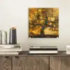 Boom - Levensboom - Abstract - Goud plexiglas 5mm klein -sfeer1