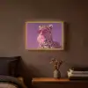 Panter - Zonnebril - Kauwgombel - Roze Light Box met batterij (Wandlamp) middel -sfeer4