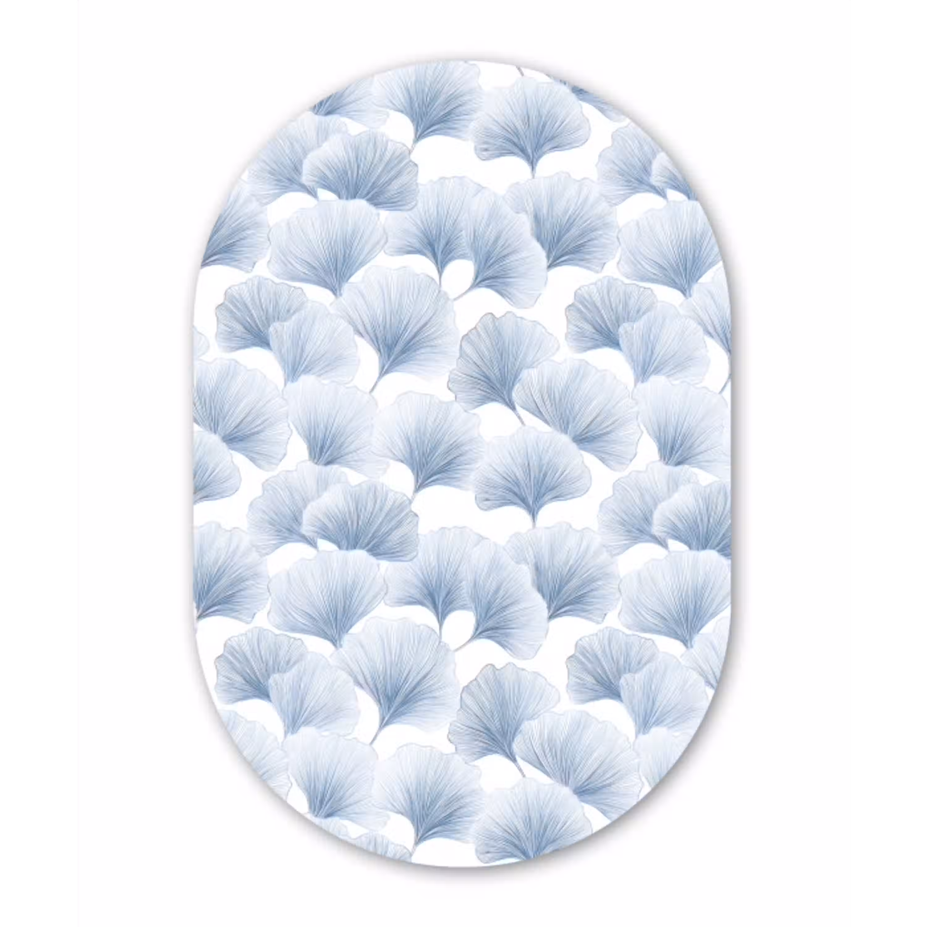 Waaier - Modern - Blauw Wandcirkel Ovaal Aluminium middel 839 -3d