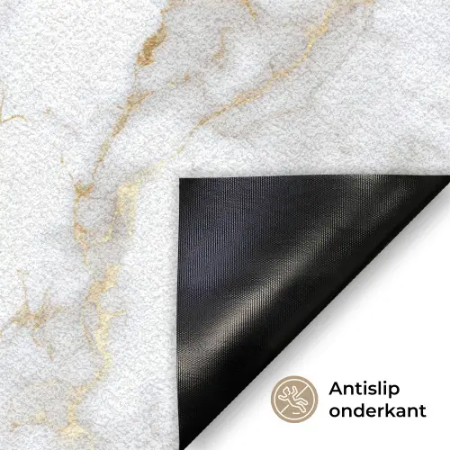 Gouden aders - Marmer - Wit Deurmat klein 898 -antislip_NL