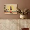 Bierfles - Zonsondergang - Palmbomen - Zee PET vilt klein -sfeer4