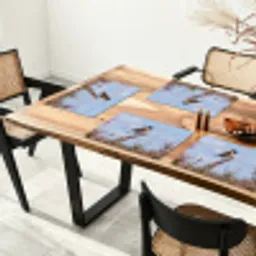 Roodborsttapuit - Heide - Paars - Natuur - Sfeervol Placemat vinyl groot -zzsfeer4_Kitchenyeah-website