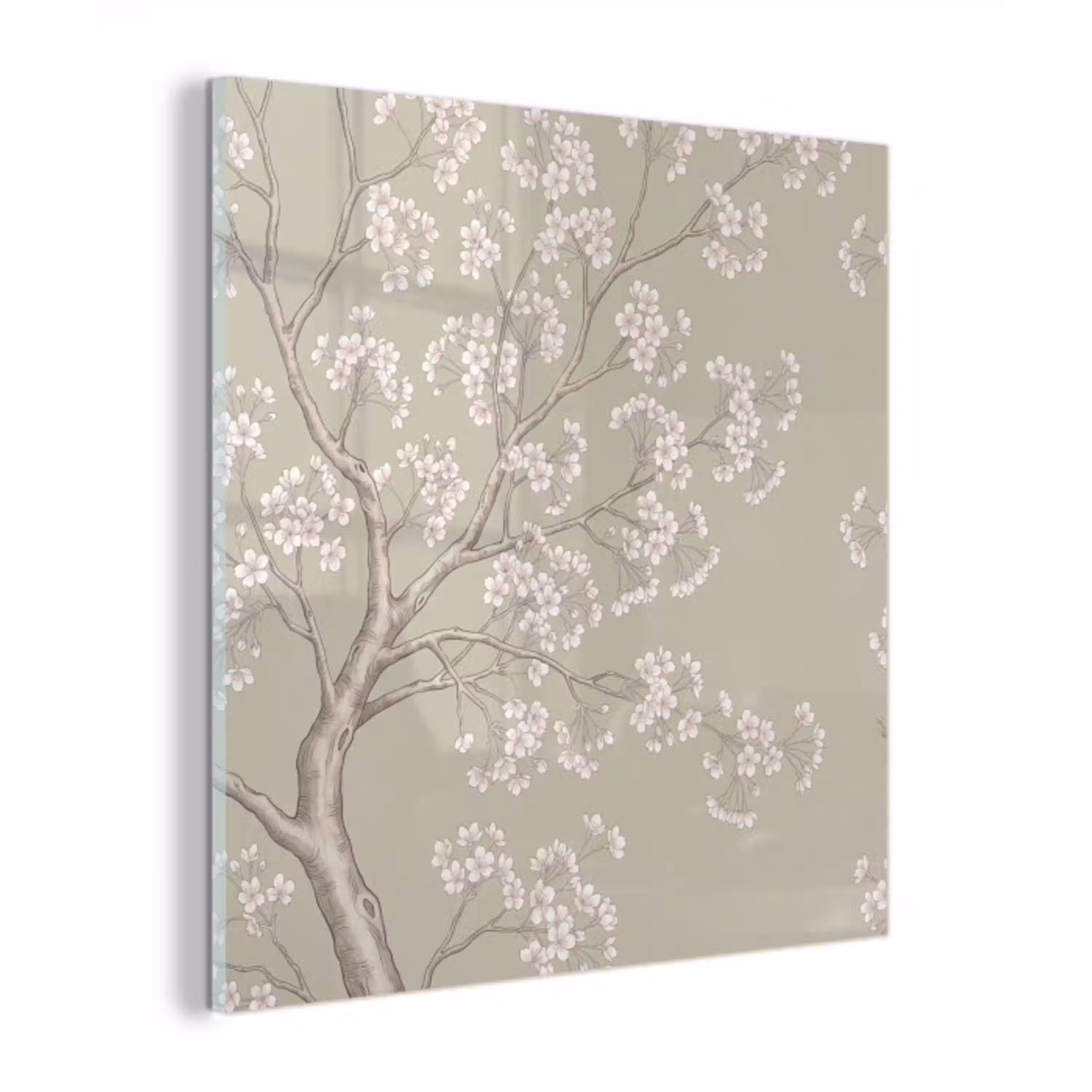 Sereen - Bloesem - Wit plexiglas 5mm klein -z3d