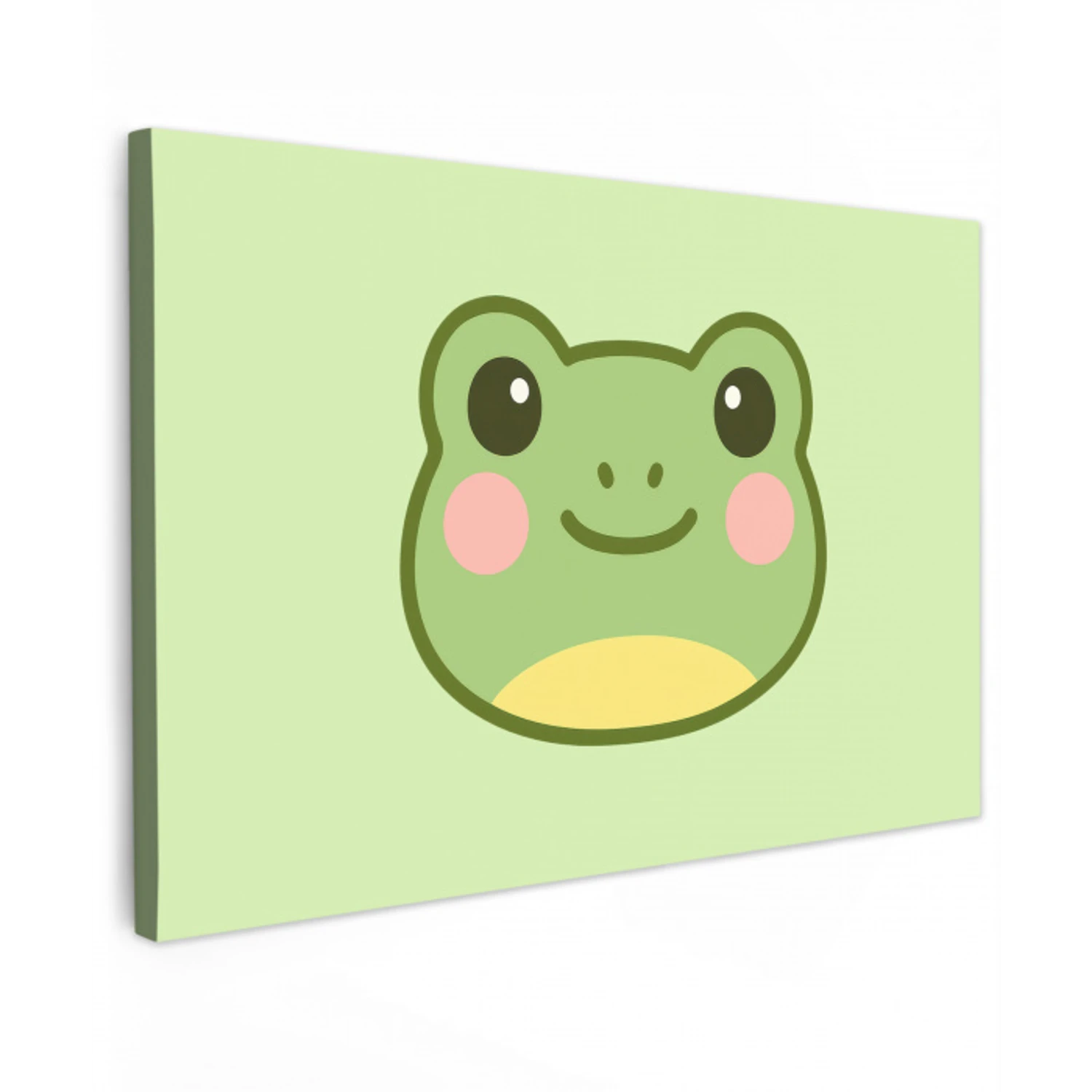 Kikker - Groen - Vriendelijkheid canvas 2cm klein -z3d