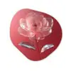 Sierlijk - Bloem - Roze - Glazen Wandcirkel Organisch Plexiglas middel -3d