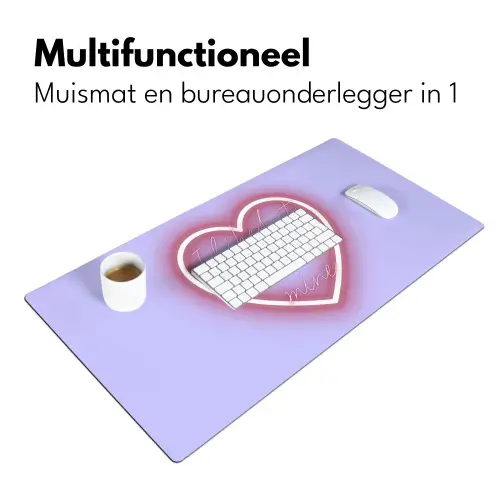 I liked it so it's mine - Neon hart - Paars Muismat XXL klein -sfeer4