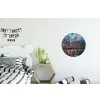 Grachten Amsterdam - Huizen - Stad - Kleurrijk Wandcirkel aluminium klein -kinderkamer