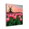 Tulpen - Molen - Nederland aluminium wit klein -3d