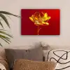Bloem - Goud - Glazen canvas 2cm klein -sfeer1