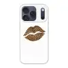 Lip - Panterprint - Minimalistisch - Wit Telefoonhoesje iPhone 17 Pro klein -3d