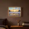 Strand - Zonsondergang - Natuur - Zee - Landschap Light Box met batterij (Wandlamp) middel -sfeer4