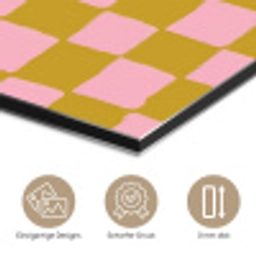 Patroon - Vierkant - Roze aluminium wit klein 46 -closeup_DE