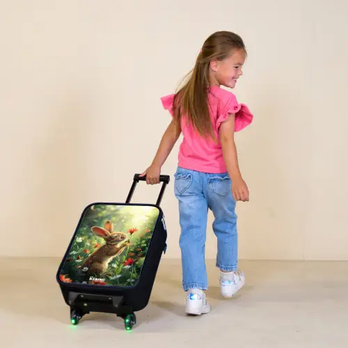 Kasper konijn Kinderkoffer - Zwart klein -sfeer1