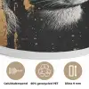 Portret - Leeuw - Abstract - Goud Akoestische PET Vilt - Rond klein -closeup_NL