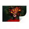 Vrouw - Vruchten - Papaja - Ananas Muursticker klein -3d