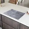 Leisteen - Beton - Retro - Structuren - Grijs - Rustiek Inductie beschermer vinyl 3mm klein -sfeer8