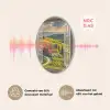 Doorkijk - Toscane - Uitzicht - Landschap - Zomer Akoestische PET Vilt - Rond klein -USP_NL
