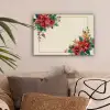Kerst - Poinsettia - Omlijsting - Kleurrijk canvas 2cm klein -sfeer1