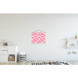 Strikken - Aquarel - Roze textielposter latten blank klein 122 -kinderkamer