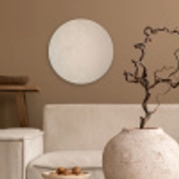 Japandi - Beige - Modern Wandcirkel kunststof plaat 5mm dik klein -sfeer1