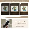 Schildpad - Cartoon - Water - Groen Light Box met batterij (Wandlamp kind) middel -USP_dimbaarNL