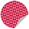 Rood - Roze - Schaakbord - Valentijn Wandcirkel behangsticker klein -3d