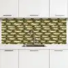 Vis - Patroon - Groen keuken achterwand 2 middel 871 -3d