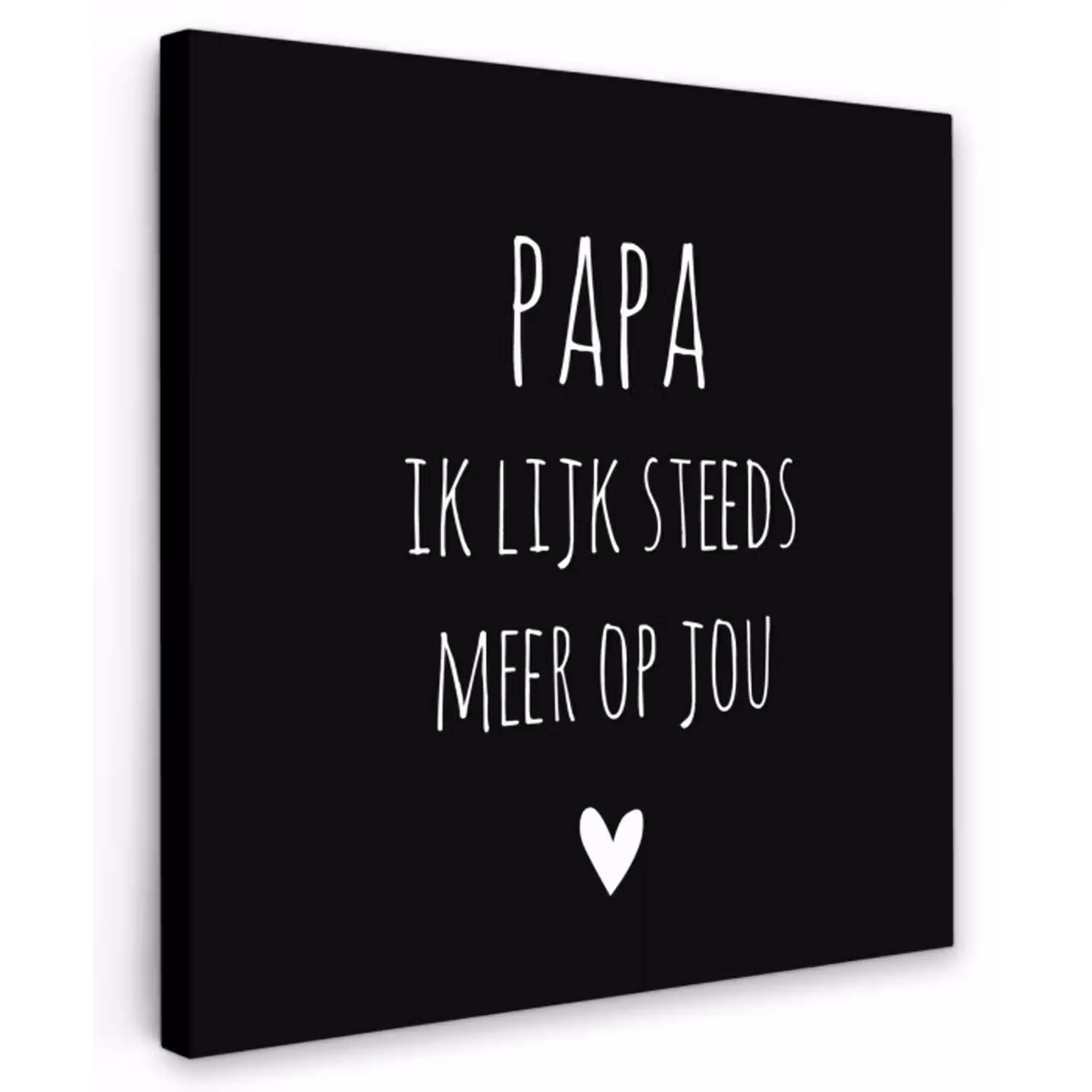 Quotes - Papa ik lijk steeds meer op jou - Stef Bos - Papa - Spreuken Tuinposter op houten frame 2 cm dik klein -3d