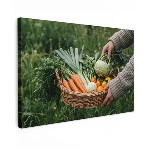 Veld - Groenten - Biologisch - Oogst canvas 2cm klein -z3d
