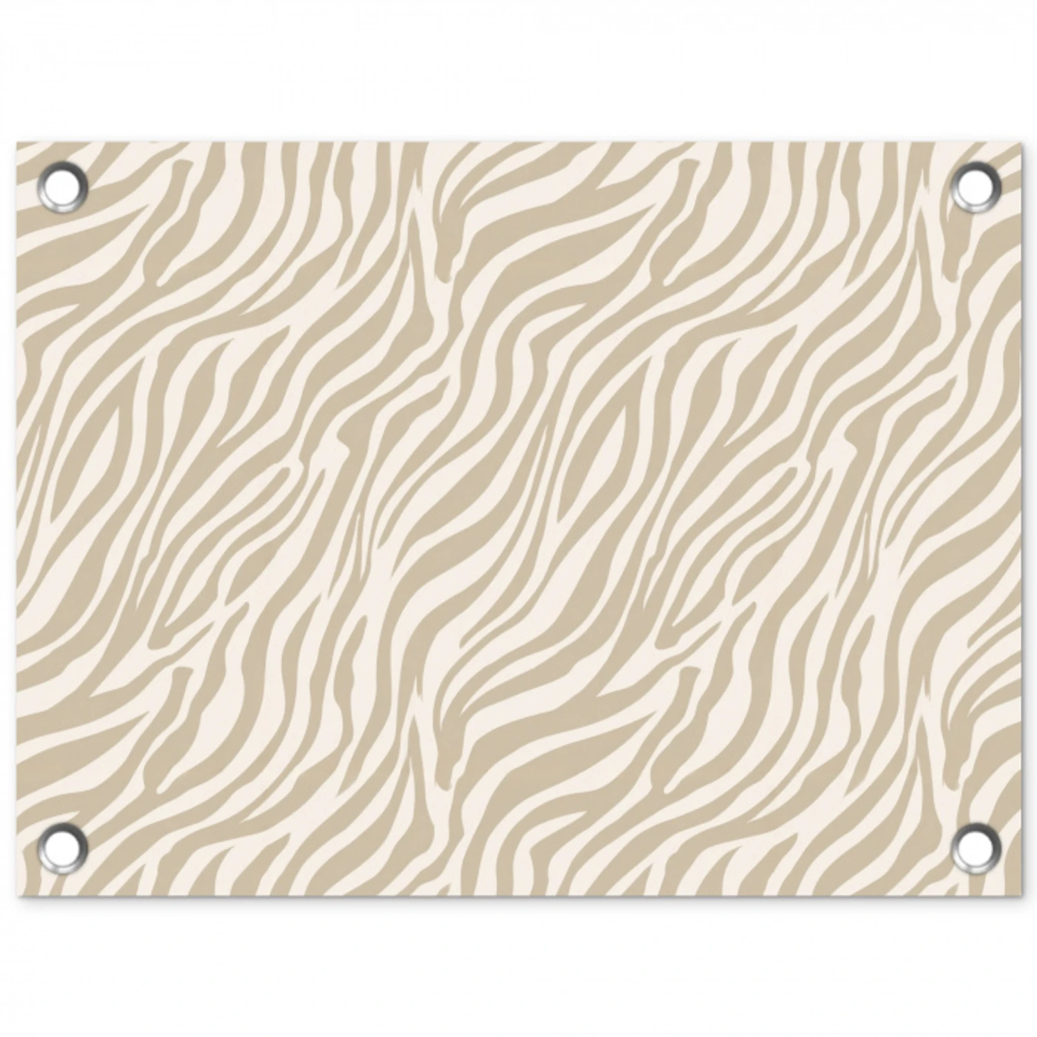 Zebra - Patroon - Beige tuinposter los doek klein 239 -3d