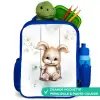 Konijn - Baby dier - Kinderen Kinderrugzak - Blauw middel -inhoud_FR