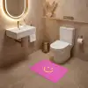 Smiley - Vrolijk - Roze WCmat klein -sfeer3
