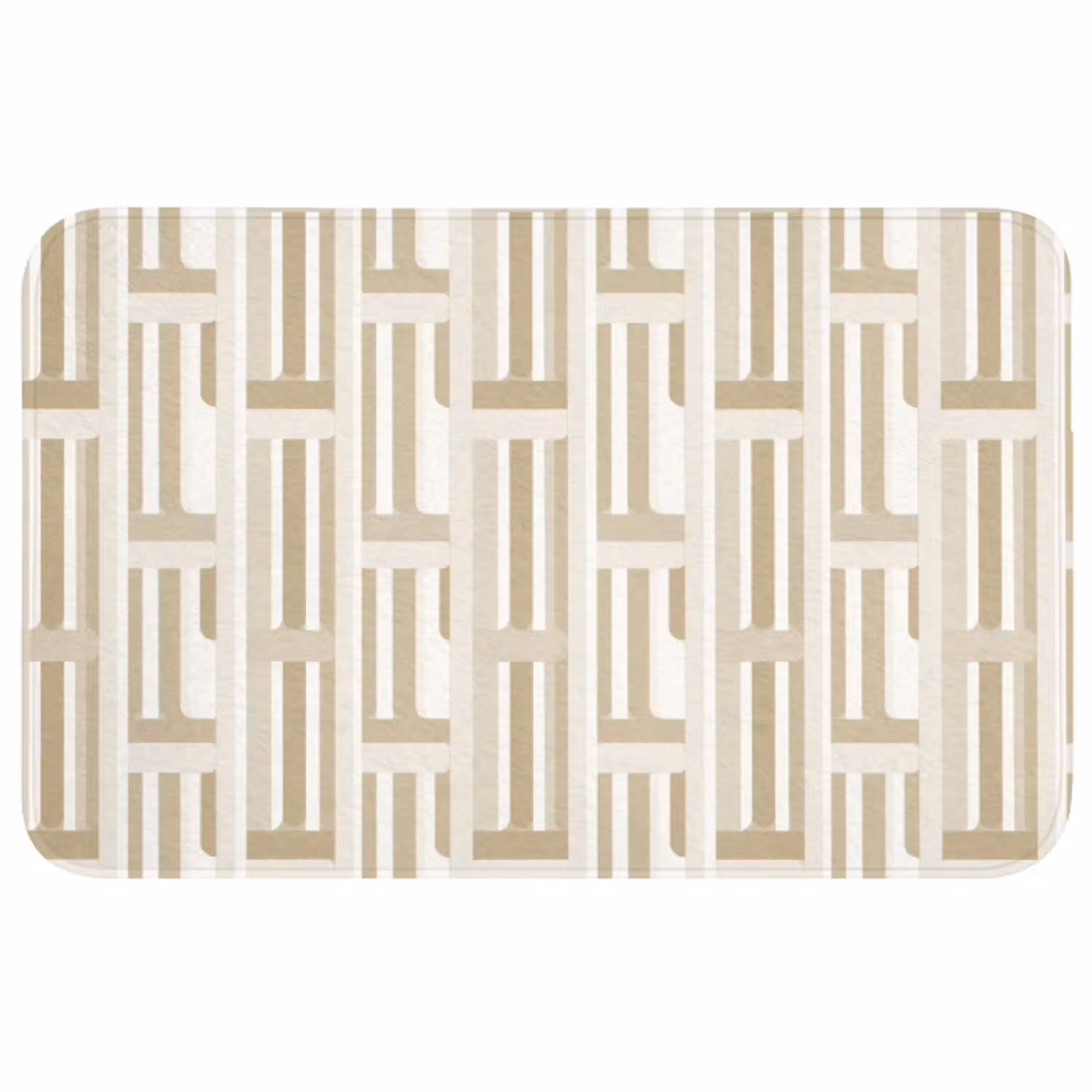 Modern - Geometrisch - Beige Badmat middel 997 -3d