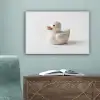 Badeend - Minimalistisch - Wit canvas 2cm klein -sfeer4