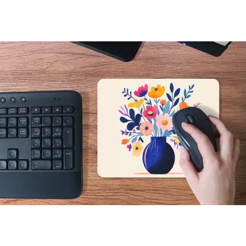 Vaas - Bloemen - Boeket muismat rubber klein -toetsenbord