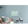 Triceratop - Blauw - Stippen - Boompjes Muursticker klein -plant